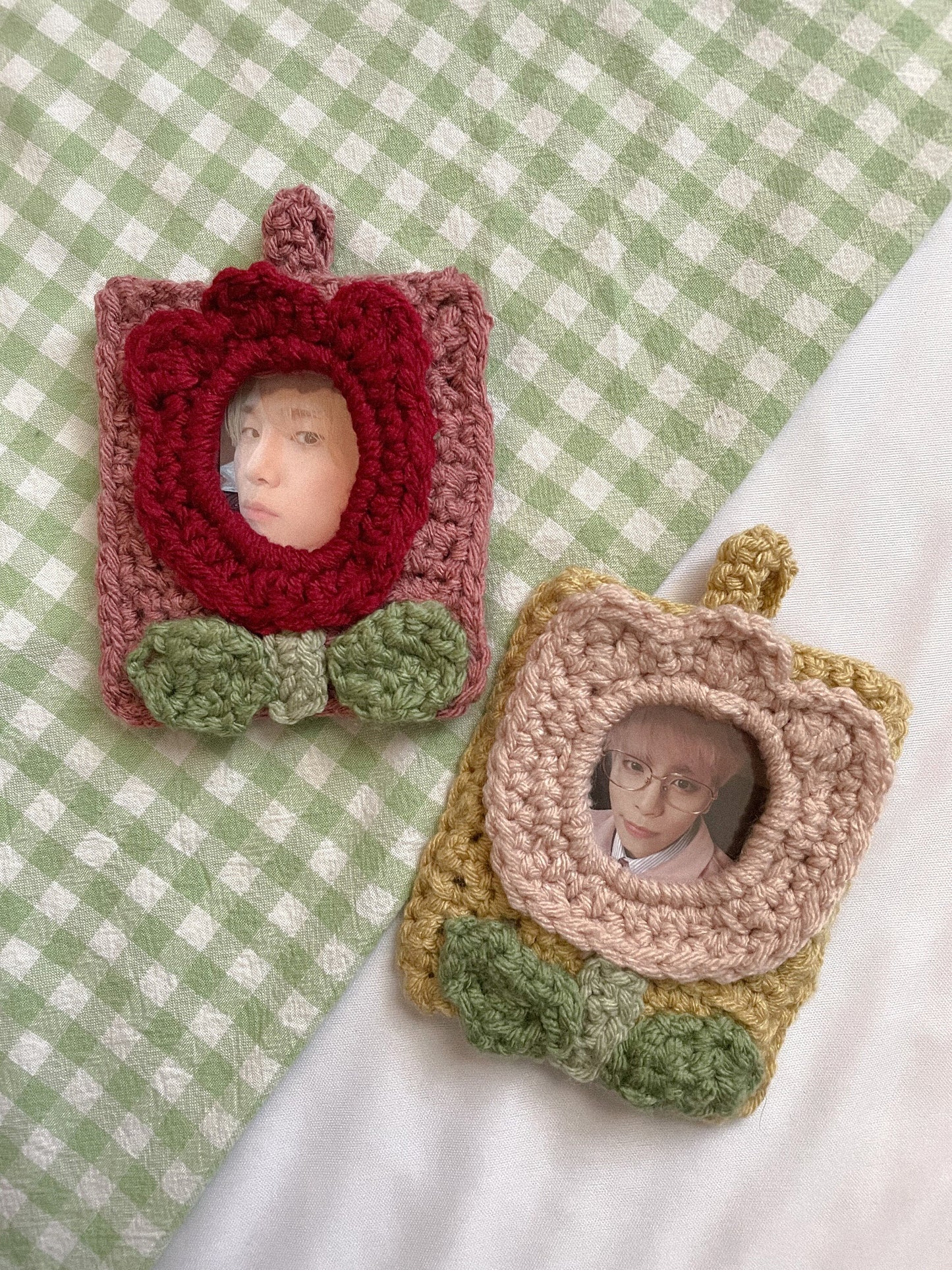 crochet photocard holders